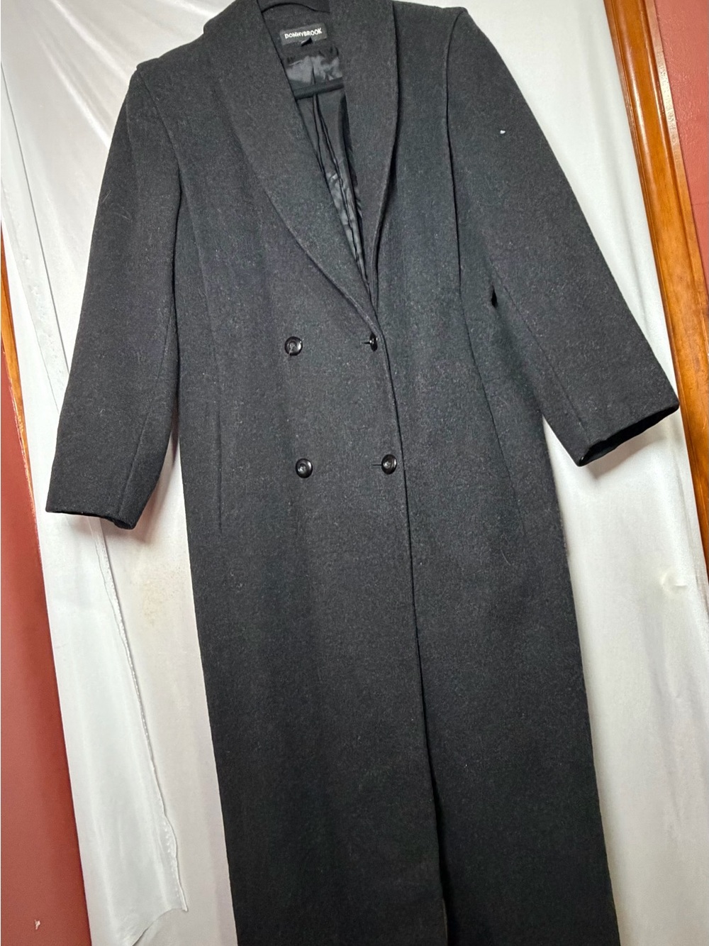 Donnybrook Charcoal Gray 100% Wool Full-Length Coat Size 6 CLW219A